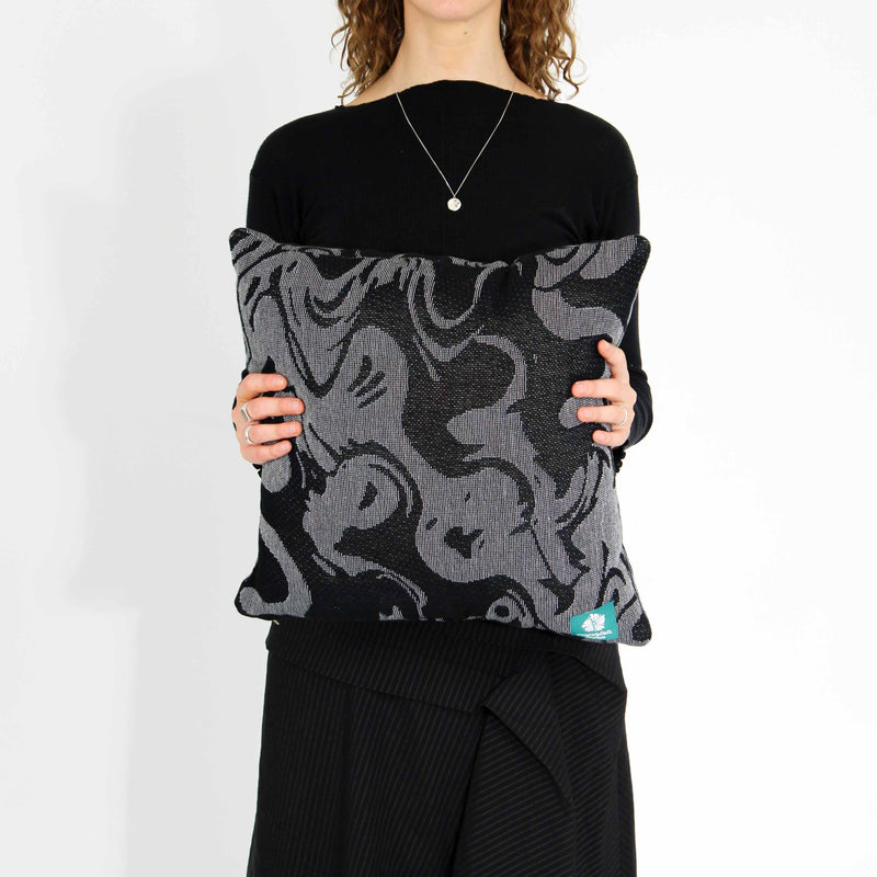 Smoke Grayscale - Throw Cushion
