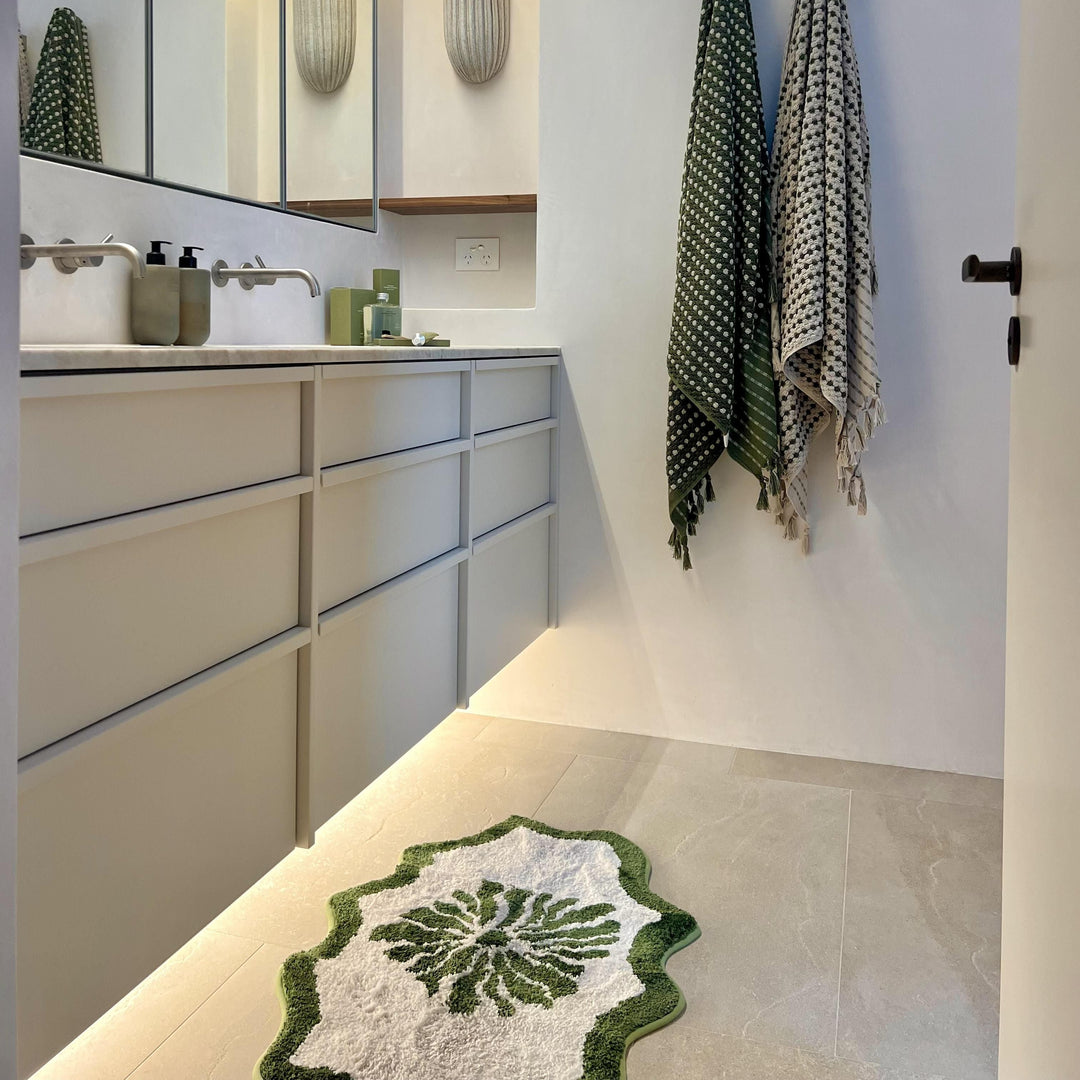 Cloud Bath Mat - Green