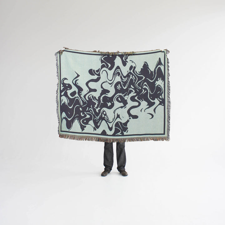 Smoke Burgundy - Woven Throw Blanket