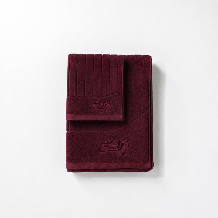 Burgundy Bath &amp; Hand Towel