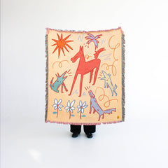 HAM Studio - Cosmic Stallion Woven Throw Blanket