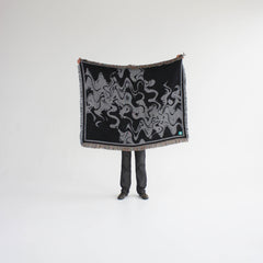 Smoke Grayscale - Woven Throw Blanket