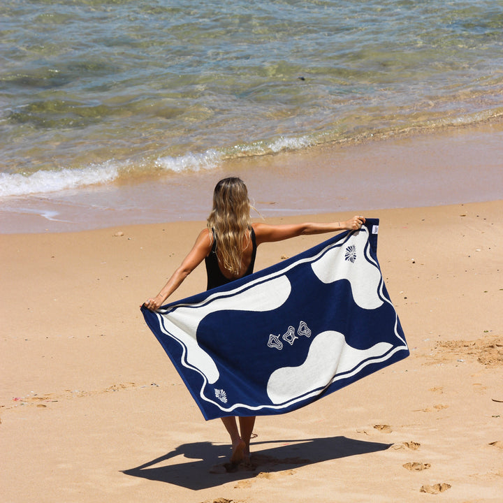 Cobalt Beach towel