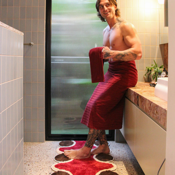 Burgundy Bath &amp; Hand Towel