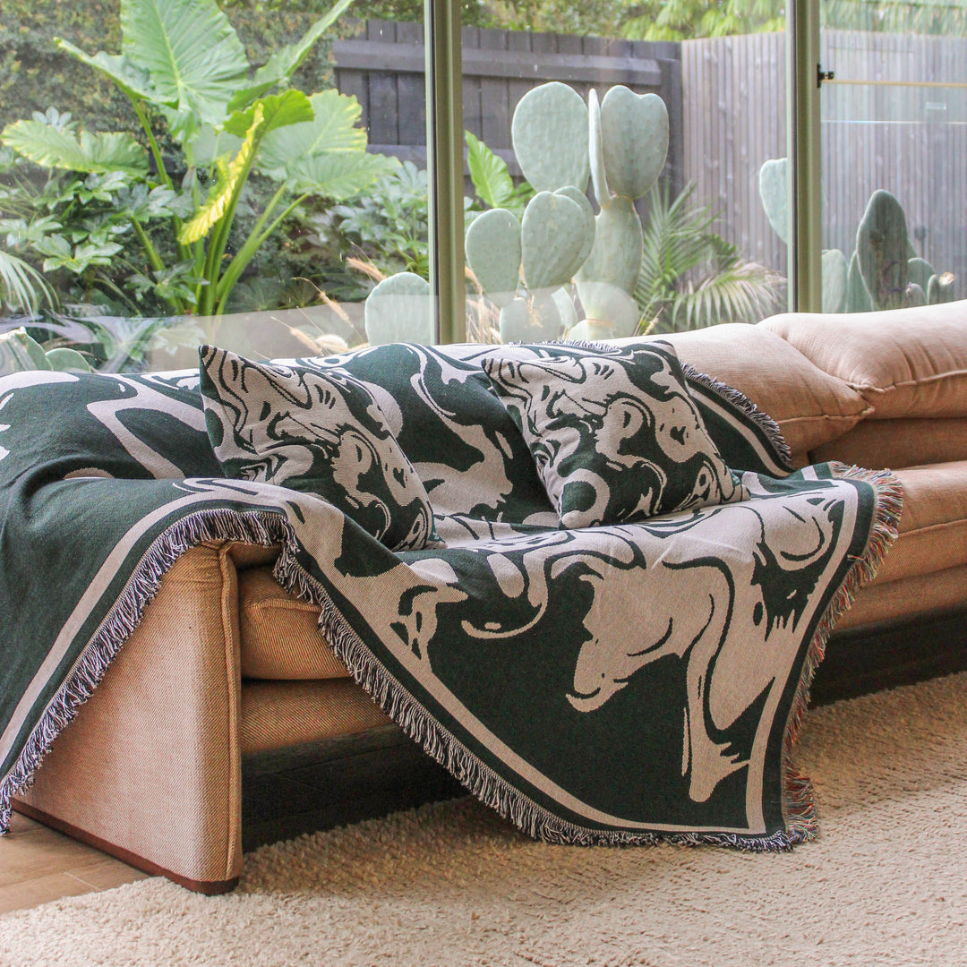 Smoke Forest Green - Cushion Cover