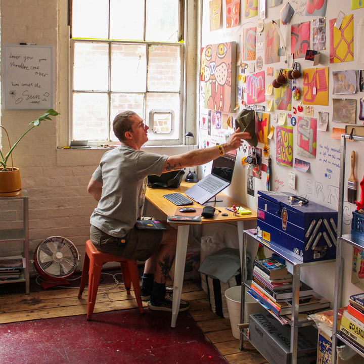 HAM Studio - Cosmic Stallion Woven Throw Blanket