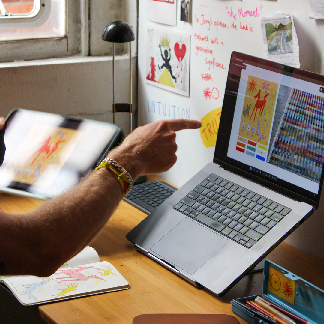 HAM Studio - Cosmic Stallion Woven Throw Blanket