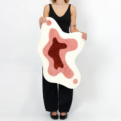 Wobble Bath Mat - Pink/Maroon