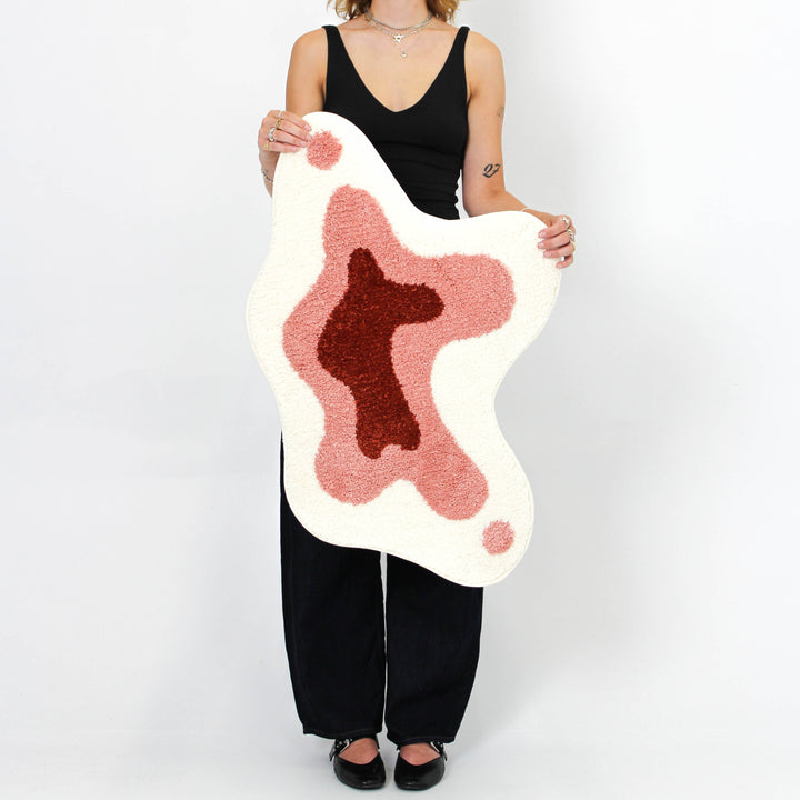 Wobble Bath Mat - Pink/Maroon
