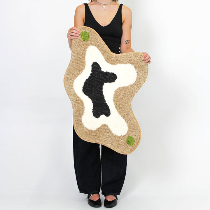 Wobble Bath Mat - Taupe/Navy