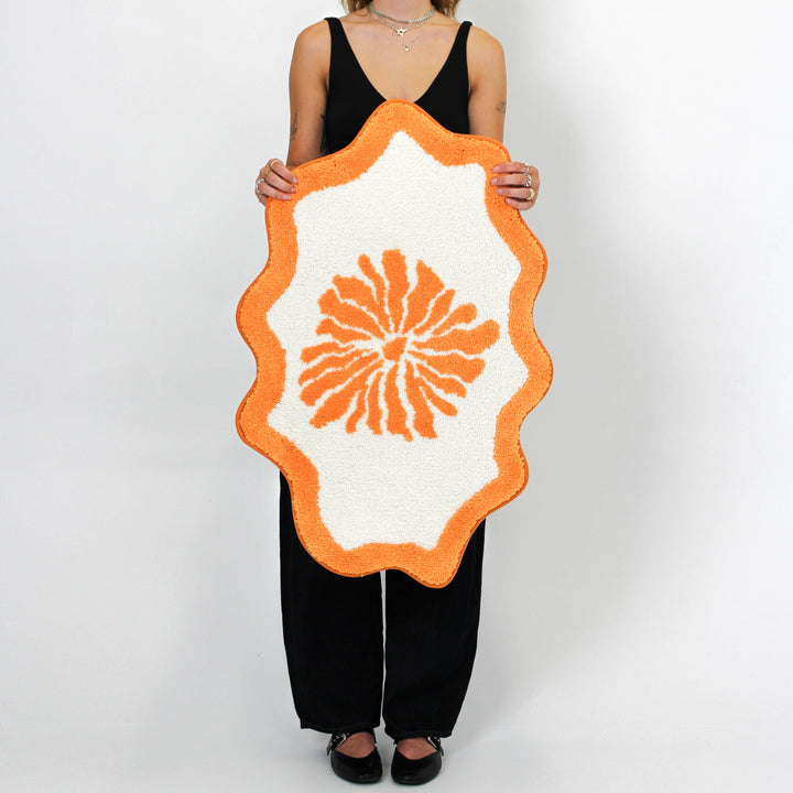 Cloud Bath Mat - Orange
