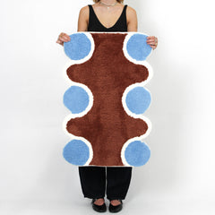 Orbit Bath Mat - Blue/Brown
