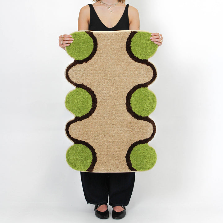 Orbit Bath Mat - Pistachio/Cream