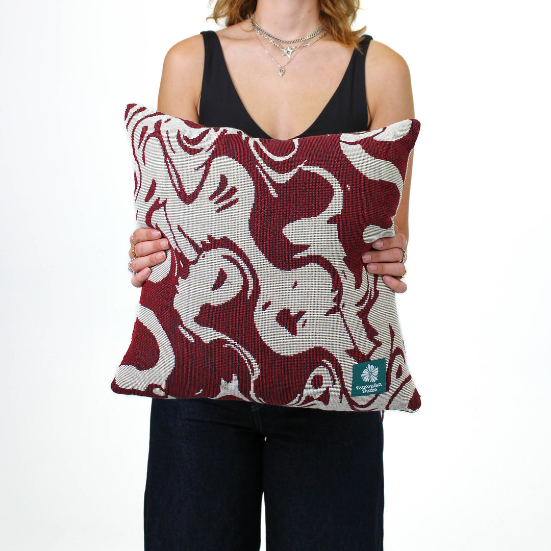 Smoke Burgundy - Cushion Cover