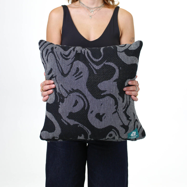 Smoke Grayscale - Cushion Cover