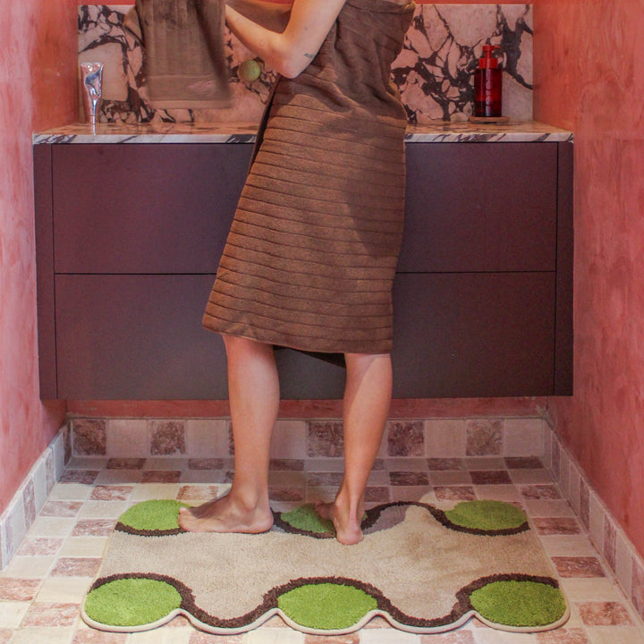 Orbit Bath Mat - Pistachio/Cream