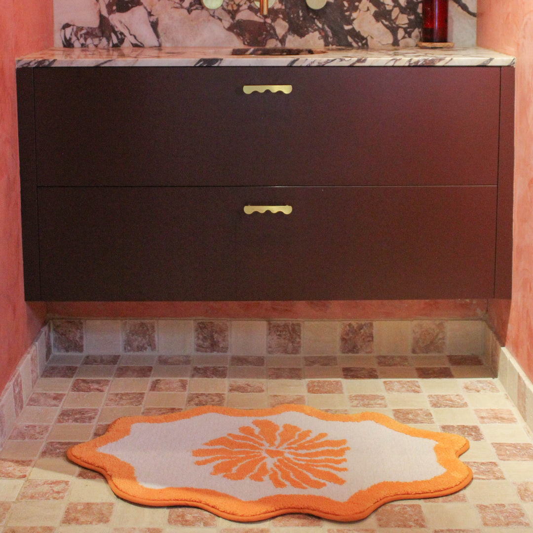 Cloud Bath Mat - Orange
