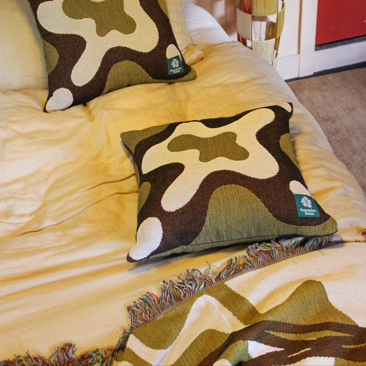 Ripple Cushion Cover - Brown/Meadow