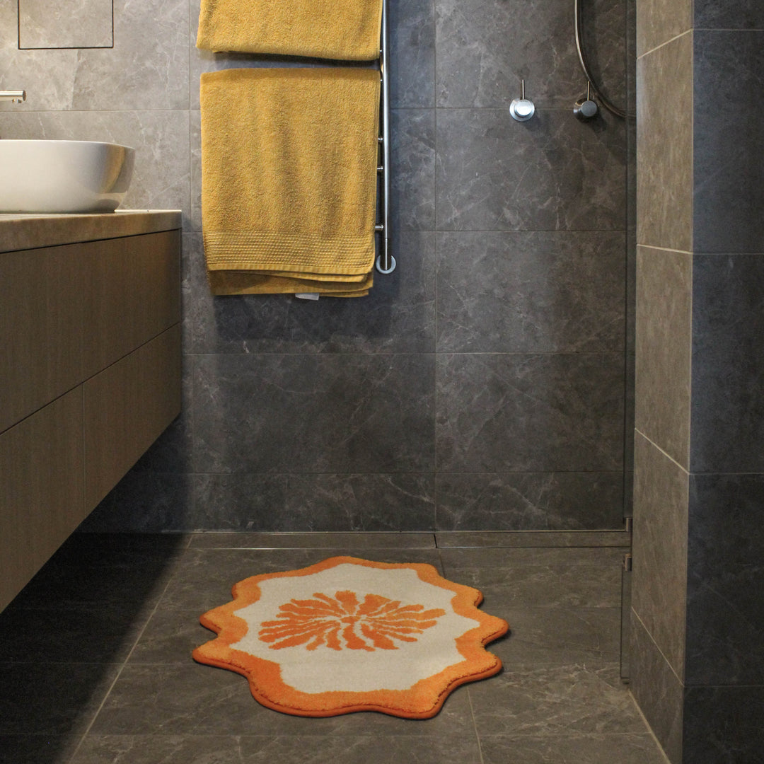 Cloud Bath Mat - Orange