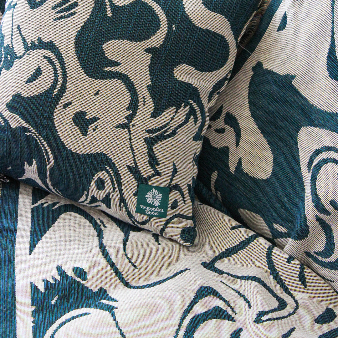 Smoke Denim - Woven Throw Blanket