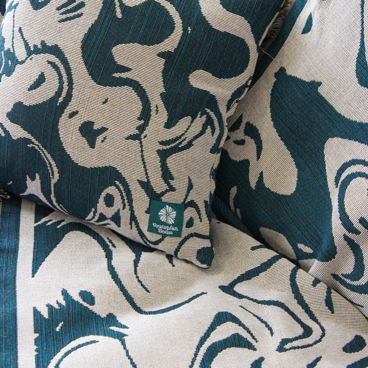 Smoke Denim - Woven Throw Blanket