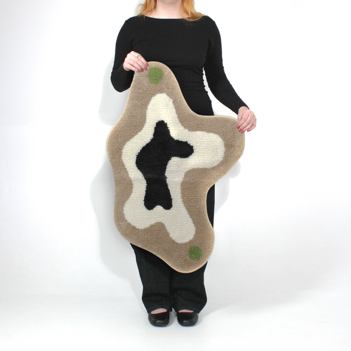 Wobble Bath Mat - Taupe/Navy