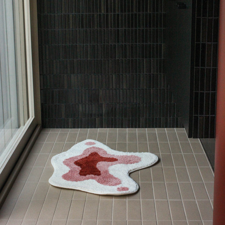 Wobble Bath Mat - Pink/Maroon