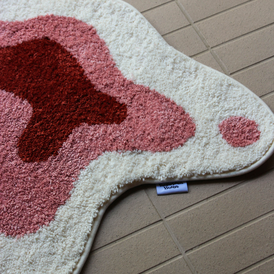 Wobble Bath Mat - Pink/Maroon