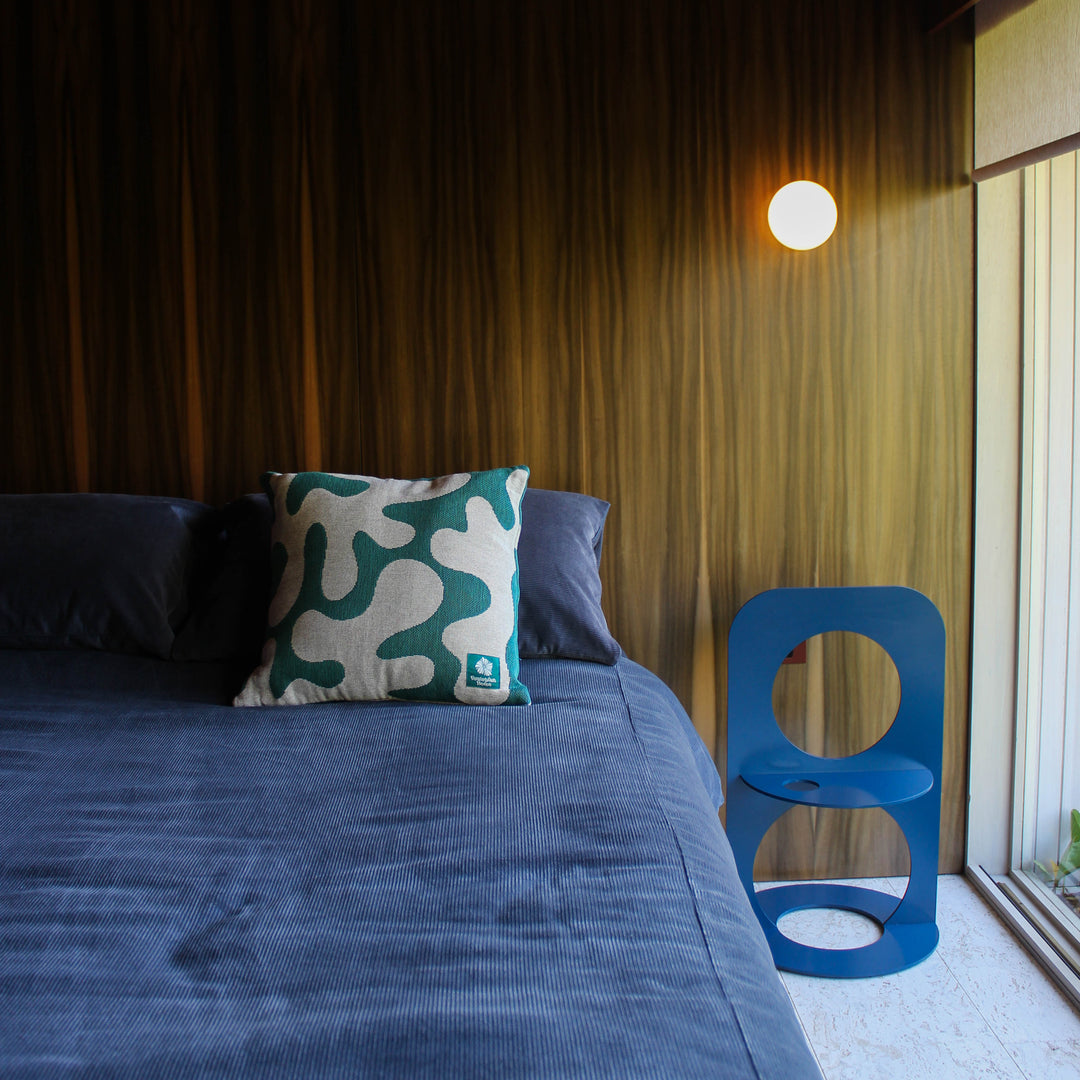 Squiggle Throw Cushion - Teal