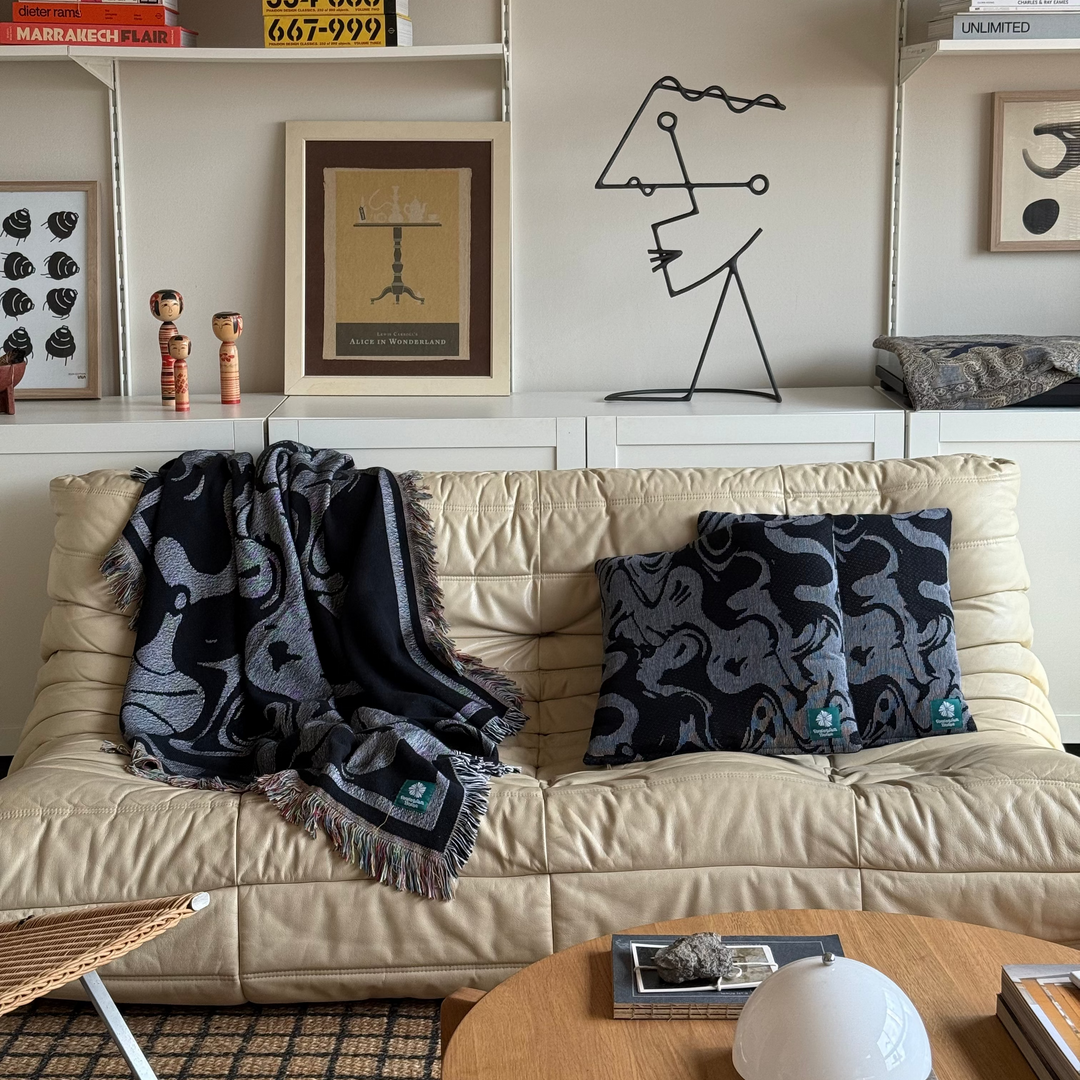 Smoke Grayscale - Throw Cushion